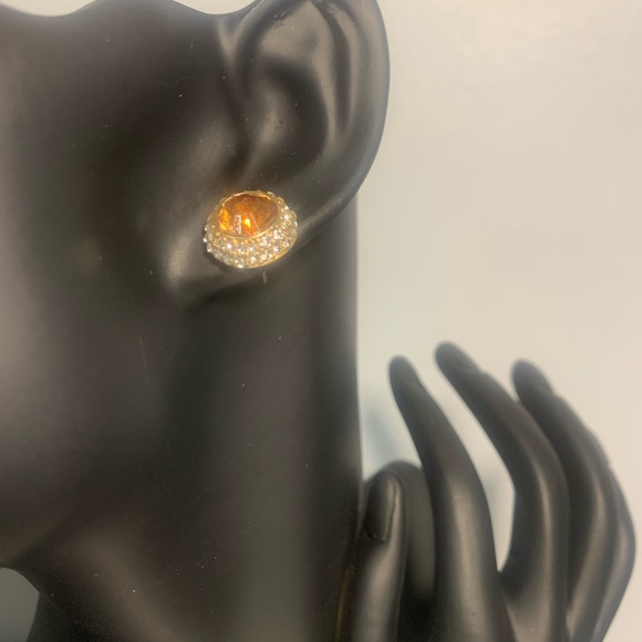 Dark Citrine Post Earrings - Picture 2 of 3